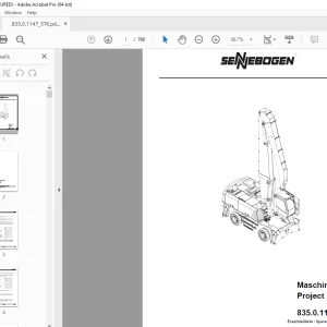 Sennebogen 835.0.1147 Maschine Project Parts Manual - PDF DOWNLOAD