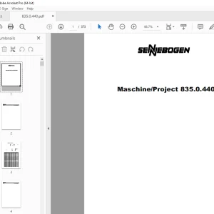 Sennebogen 835.0.440 Maschine Project Parts Manual - PDF DOWNLOAD