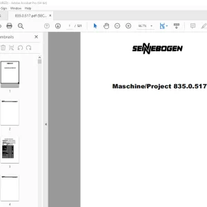 Sennebogen 835.0.517 Maschine Project Parts Manual - PDF DOWNLOAD