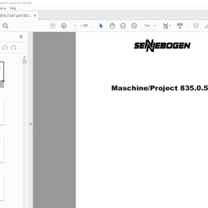 Sennebogen 835.0.547 Maschine Project Parts Manual - PDF DOWNLOAD