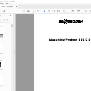 Sennebogen 835.0.548 Maschine Project Parts Manual - PDF DOWNLOAD