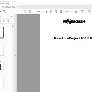 Sennebogen 835.0.610 Maschine Project Parts Manual - PDF DOWNLOAD