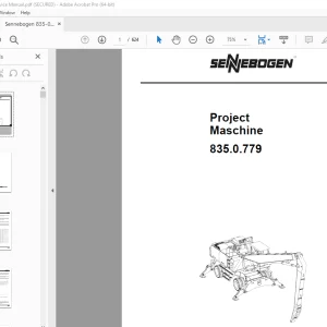 Sennebogen 835.0.779 Project Maschine Parts Manual - PDF DOWNLOAD