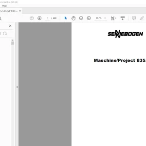 Sennebogen 835.5.538 Maschine Project Parts Manual - PDF DOWNLOAD
