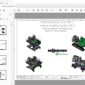 Sennebogen 835D Handling Electrical Wiring Diagram Manual 835.0.1290 PDF