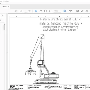 Sennebogen 835R Material Handling Electrotechnical Wiring Manual PDF