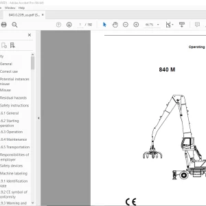 Sennebogen 840 M Operating Instruction Manual 840.0.209 - PDF DOWNLOAD