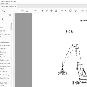 Sennebogen 840 M Operating Instruction Manual 840.0.155 - PDF DOWNLOAD