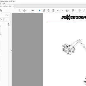 Sennebogen 840.5.1017 Project Parts Manual - PDF DOWNLOAD