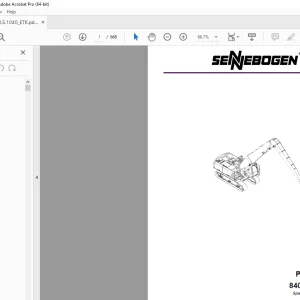 Sennebogen 840.5.1040 Project Parts Manual - PDF DOWNLOAD