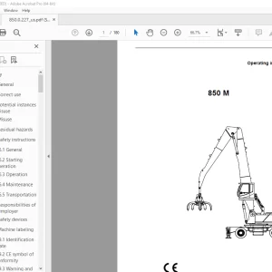 Sennebogen 850 M Operating Instruction Manual 850.0.227 - PDF DOWNLOAD