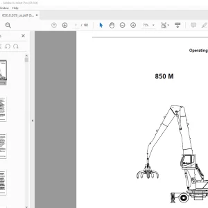 Sennebogen 850 M Operating Instruction Manual 850.0.209 - PDF DOWNLOAD