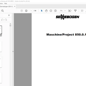 Sennebogen 850.0.120 Maschine Project Parts Manual - PDF DOWNLOAD