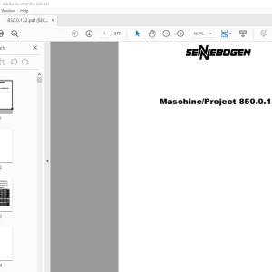 Sennebogen 850.0.132 Maschine Project Parts Manual - PDF DOWNLOAD