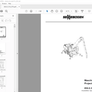 Sennebogen 850.0.318 Maschine Project Parts Manual - PDF DOWNLOAD
