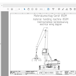 Sennebogen 850M Material Handling Electrical Wiring Manual PDF