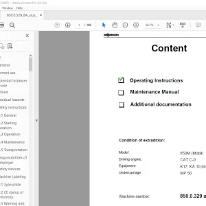 Sennebogen 850M Operating Instruction Manual 850.0.329 - PDF DOWNLOAD