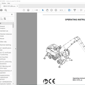 Sennebogen 860 Operating Instruction Manual 860.0.1015 - PDF DOWNLOAD