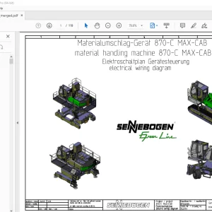 Sennebogen 870-C MAX-CAB Material Handling Electrical Wiring Manual PDF