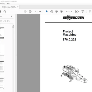 Sennebogen 870.0.232 Project Maschine Parts Manual - PDF DOWNLOAD