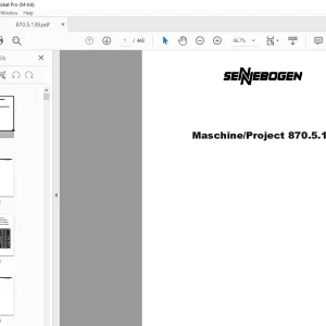 Sennebogen 870.5.138 Maschine Project Parts Manual - PDF DOWNLOAD