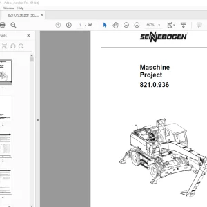 Sennebogen Maschine Project 821.0.936 Parts Manual - PDF DOWNLOAD