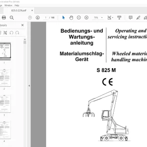 Sennebogen S 825 M Handling Operating Instruction Manual 825.0.229 PDF