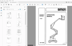 Simon Godfrey/Howden 41/24 Operator's Manual 89-412992 - PDF