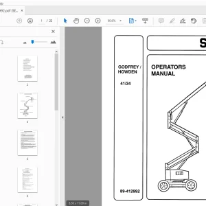 Simon Godfrey/Howden 41/24 Operator's Manual 89-412992 - PDF