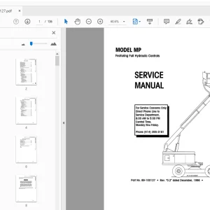 Simon MP Full Hydraulic Controls Service Manual 89-100127 - PDF DOWNLOAD