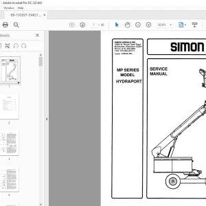 Simon MP SERIES HYDRA PORT SERVICE MANUAL - PDF DOWNLOAD