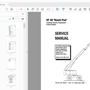 Simon RP 46 Reach Plus Service Manual 89-145307 - PDF DOWNLOAD