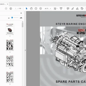 Steyr MO126K25 Marine Turbo Diesel Solas Parts Manual_682300001 - PDF