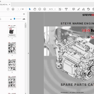 Steyr MO144V38 MO144M38 Marine Turbo Diesel Solas Parts Manual - PDF