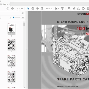 Steyr MO164M40 Marine Turbo Diesel Solas Parts Manual 48219001 - PDF