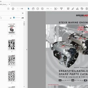 Steyr MO236K43 Marine Turbo Diesel Solas Parts Manual - PDF