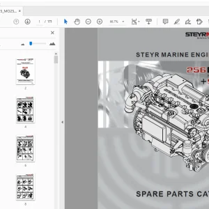 Steyr MO256H45 MO256K43 Marine High Power Solas Parts Manual - PDF