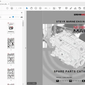 Steyr SE186E38 Marine Engines Parts Manual 682410001 - PDF