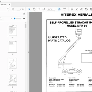 TEREX AERIAL MPH 80 SELF-PROPELLED STRAIGHT BOOM LIFT PARTS MANUAL - PDF