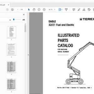 TEREX AERIALS 32/21 FUEL & ELECTRIC ILLUSTRATED PARTS MANUAL - PDF