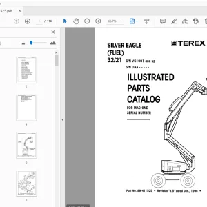 TEREX AERIALS 32/21 SILVER EAGLE (FUEL) ILLUSTRATED PARTS MANUAL - PDF