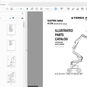 TEREX AERIALS 41/24 ELECTRIC EAGLE ILLUSTRATED PARTS MANUAL - PDF