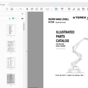 TEREX AERIALS 41/24 SILVER EAGLE (FUEL) ILLUSTRATED PARTS MANUAL - PDF