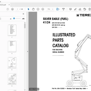 TEREX AERIALS 41 24 SILVER EAGLE (FUEL) ILLUSTRATED PARTS MANUAL - PDF