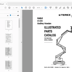 TEREX AERIALS EAGLE 41/24 Godfrey Howden ILLUSTRATED PARTS MANUAL - PDF