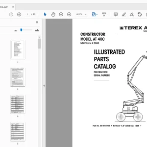 TEREX AERIALS MODEL AT 40C CONSTRUCTOR PARTS MANUAL - PDF