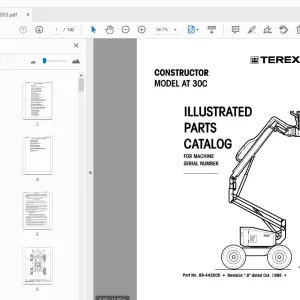 TEREX AERIALS MODEL AT30C CONSTRUCTOR ILLUSTRATED PARTS MANUAL - PDF