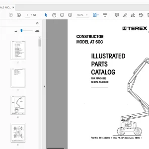 TEREX AERIALS MODEL AT60C CONSTRUCTOR ILLUSTRATED PARTS MANUAL - PDF