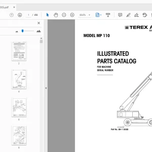 TEREX AERIALS MP 110 ILLUSTRATED PARTS MANUAL 89-113005 - PDF