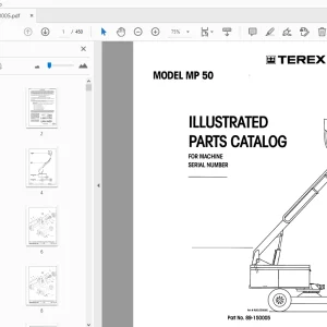 TEREX AERIALS MP 50 ILLUSTRATED PARTS MANUAL 89-150005 - PDF